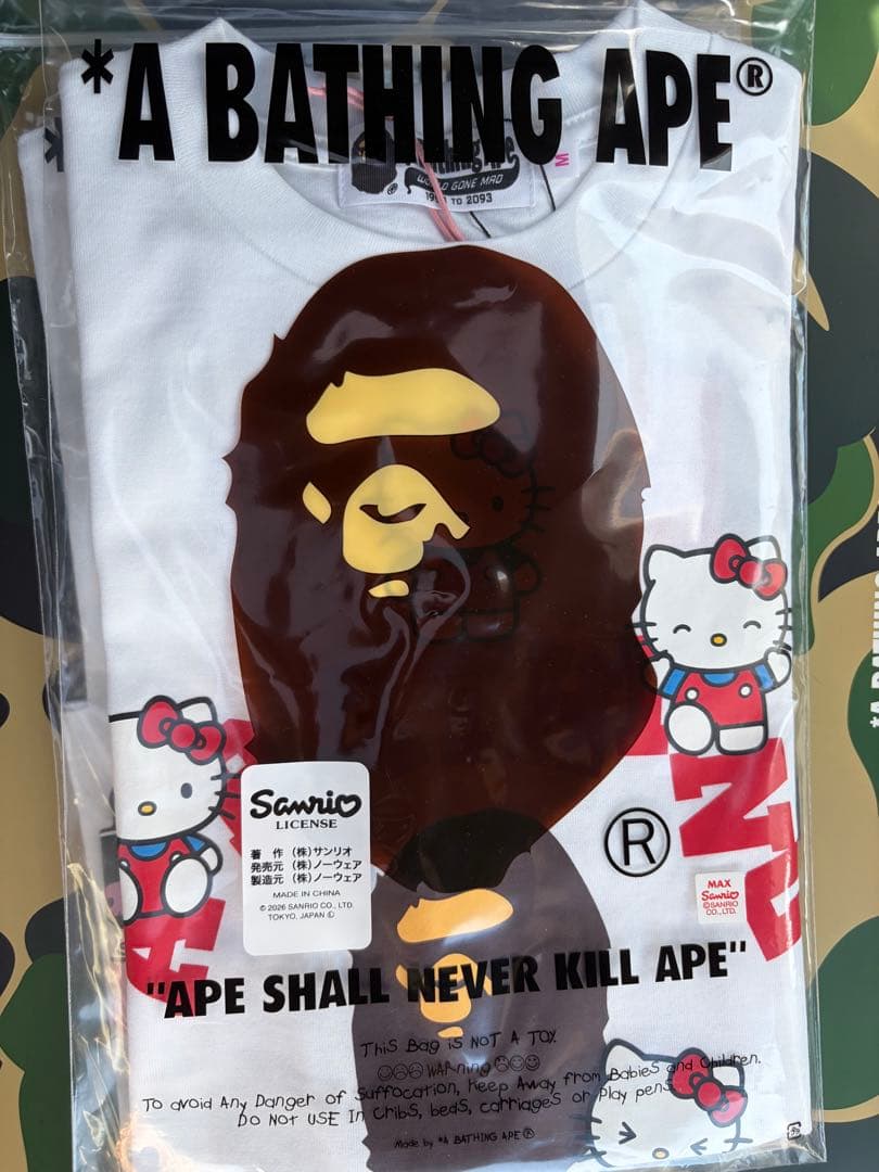 bape sanrio kitty T シャツ　レディース　M サンリオ
