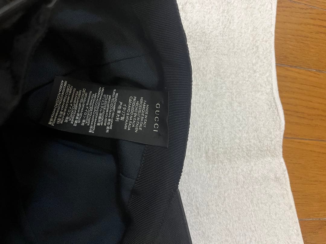 ［美品］Gucci ブラック GGパターン キャップ