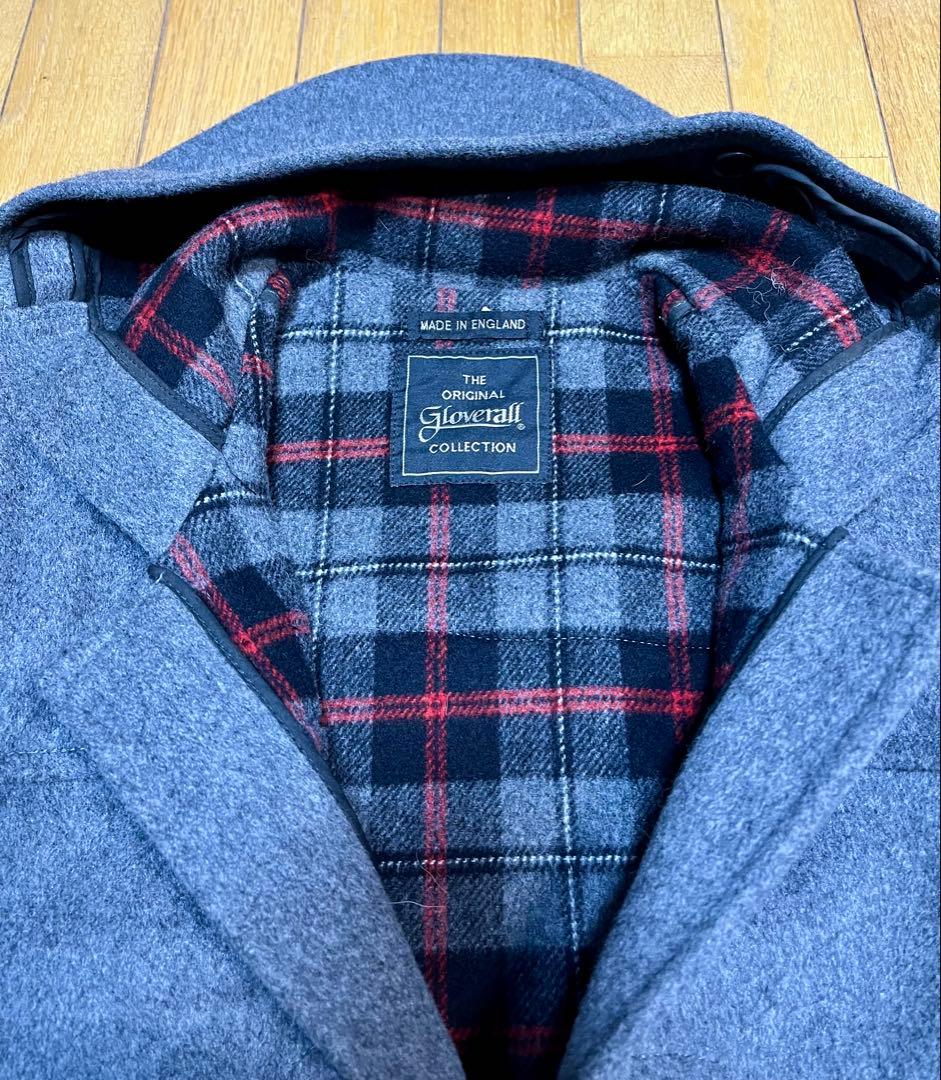 90s Gloverall グレー ダッフルコート英国製　Ｌビンテージ