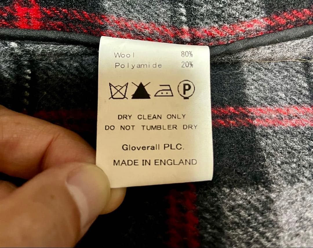 90s Gloverall グレー ダッフルコート英国製　Ｌビンテージ