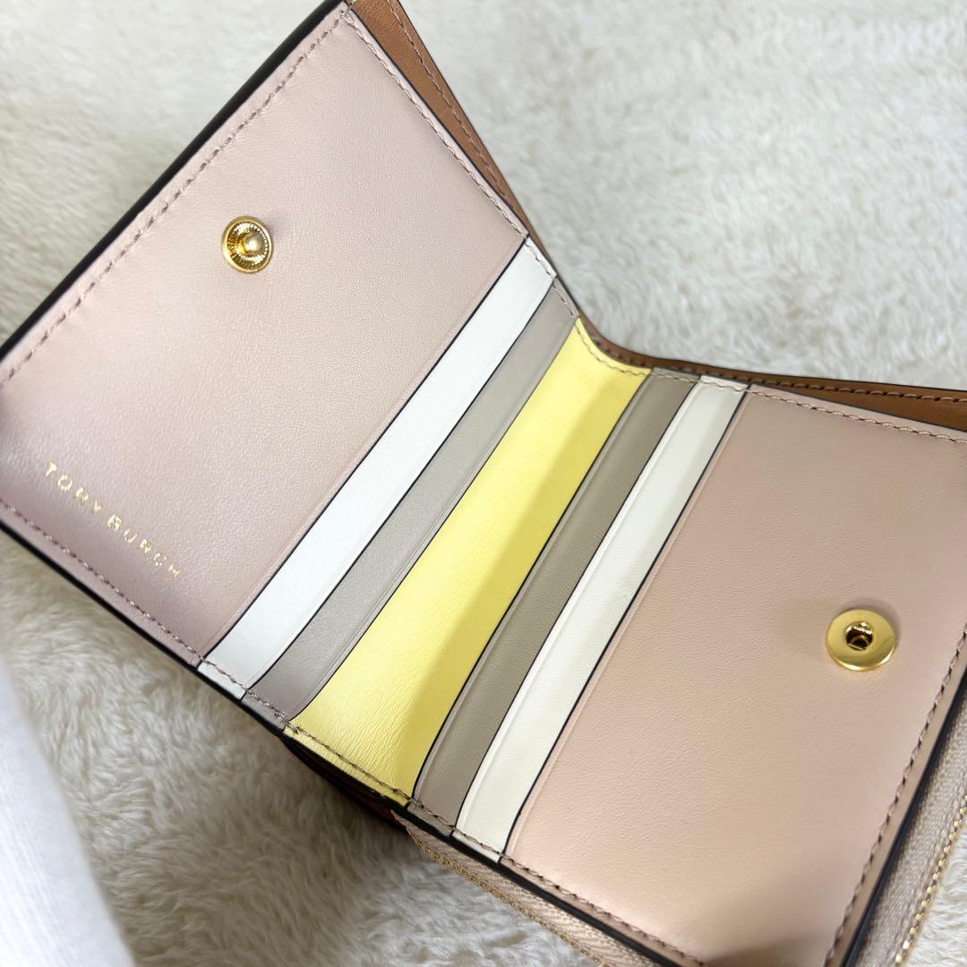 【TORY BURCH】トリーバーチ 美品 折り財布 ゴールドロゴ ロビンソン