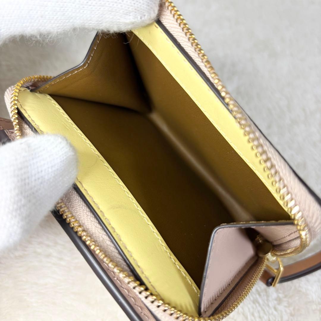 【TORY BURCH】トリーバーチ 美品 折り財布 ゴールドロゴ ロビンソン