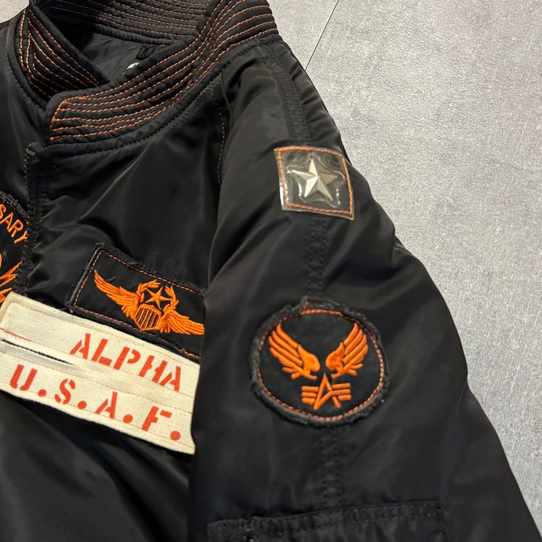【超希少！バックプリント有！】アルファインダストリーズ MA-1 50周年モデル