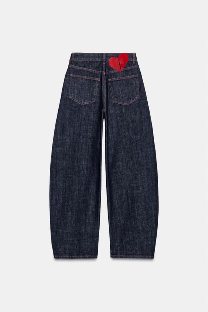 完売品 ZARA Z1975ハイウエストバレルフィットデニムパンツ EU42