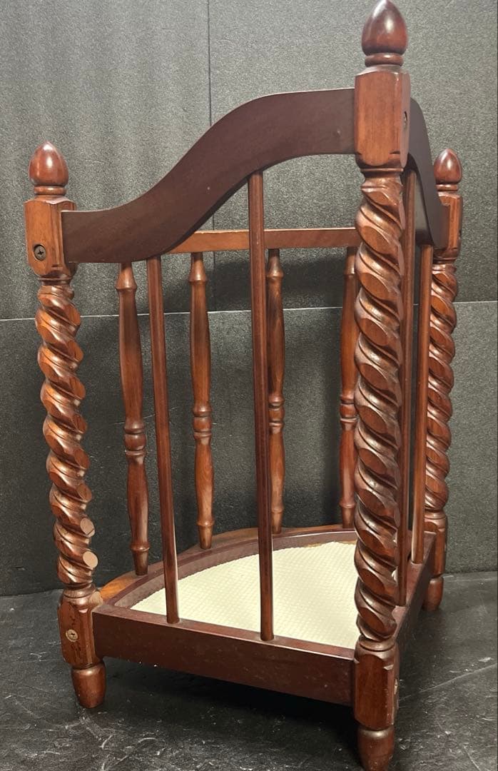 ゆうこ 昭和レトロ アンティーク調 木製傘立て アンブレラスタンド