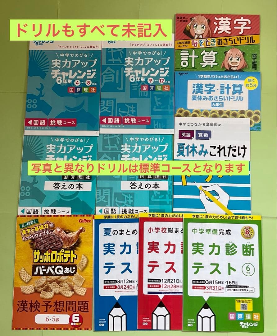 【新学期に！未記入】チャレンジ6年生2023年度1年分【即購入可】