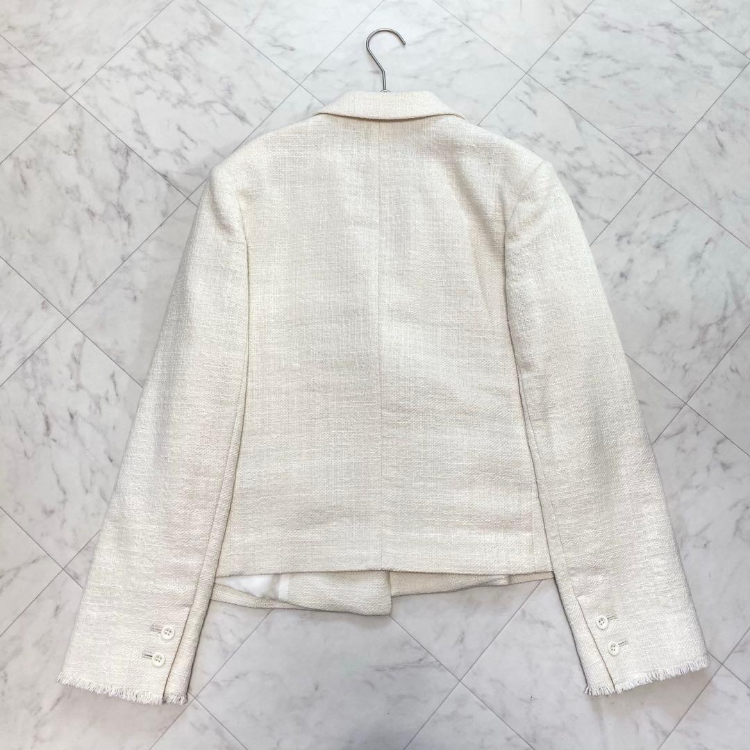 新品✨タグ付き　RIAM-PLAGE プラージュ　ツイードショートジャケット　白