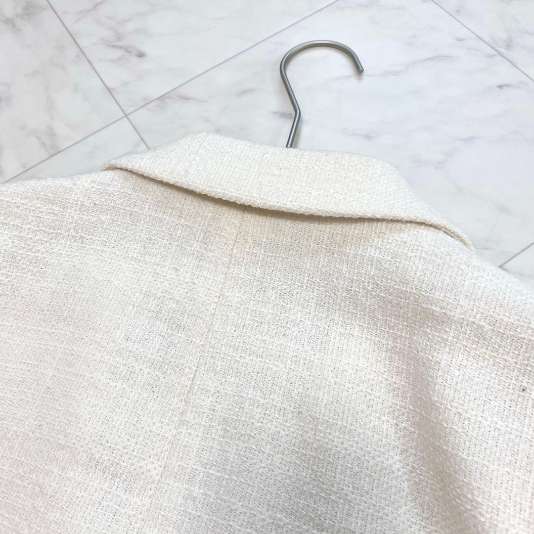 新品✨タグ付き　RIAM-PLAGE プラージュ　ツイードショートジャケット　白