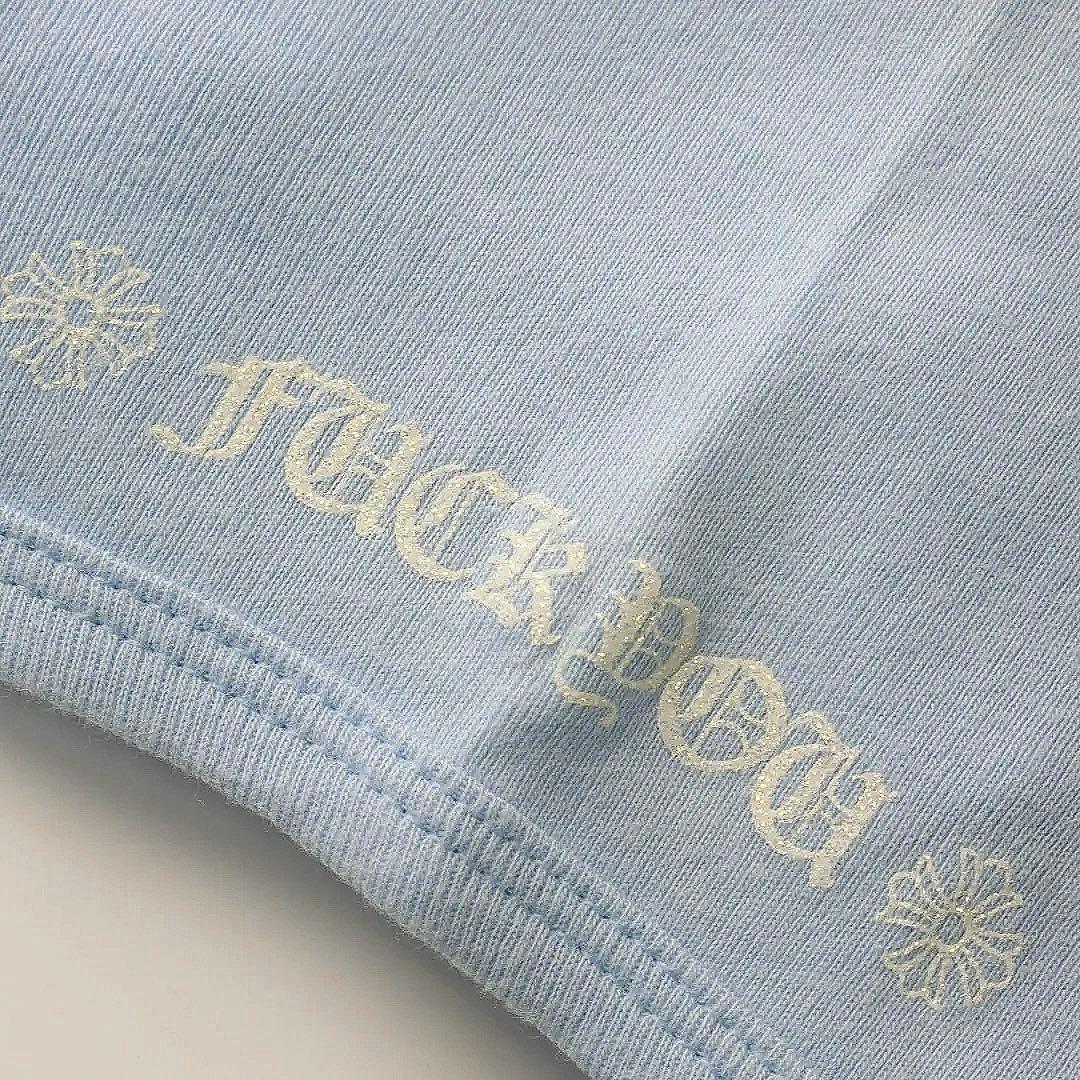 クロムハーツ ハート＆フローラルクロス Tシャツ シルバーラメ入りプリント レア