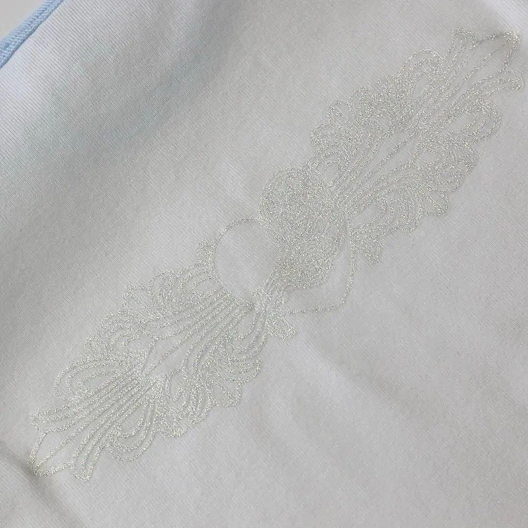 クロムハーツ ハート＆フローラルクロス Tシャツ シルバーラメ入りプリント レア