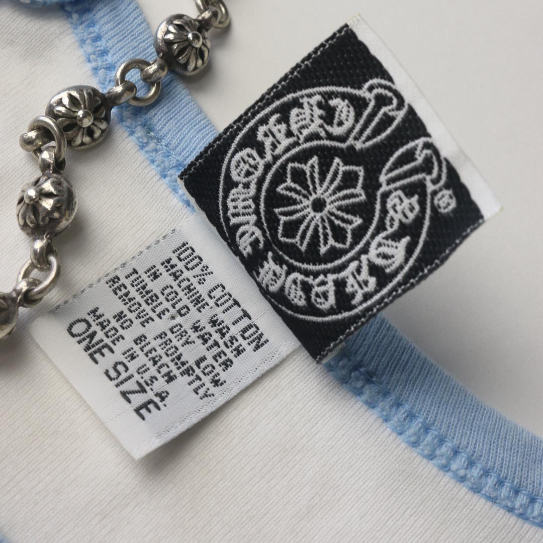 クロムハーツ ハート＆フローラルクロス Tシャツ シルバーラメ入りプリント レア