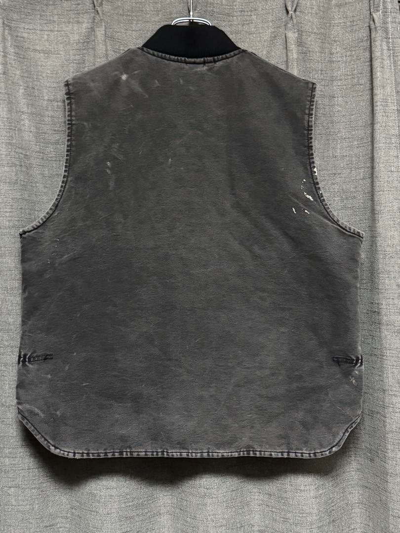 90s Carhartt カーハート ダックベスト 腰ゴム ブラック