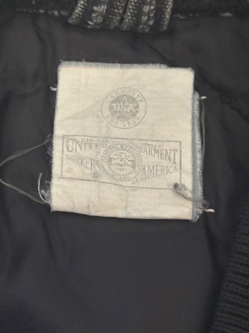90s Carhartt カーハート ダックベスト 腰ゴム ブラック