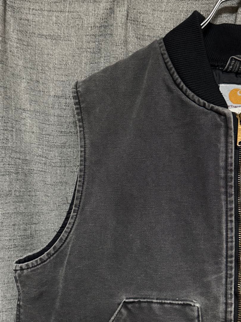 90s Carhartt カーハート ダックベスト 腰ゴム ブラック