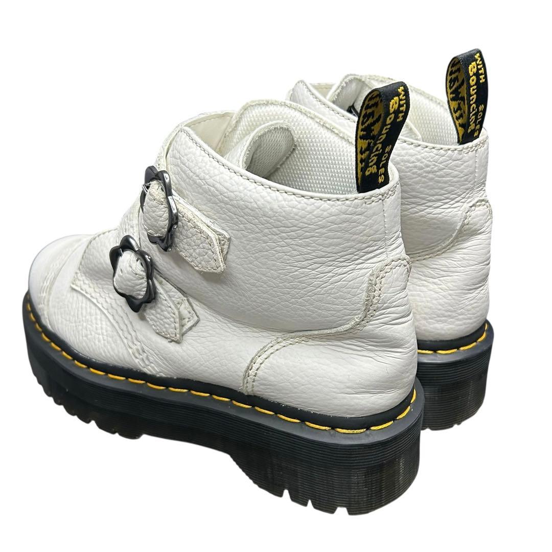 【美品】Dr.Martens DEVON FLOWER 厚底 ホワイトUK6