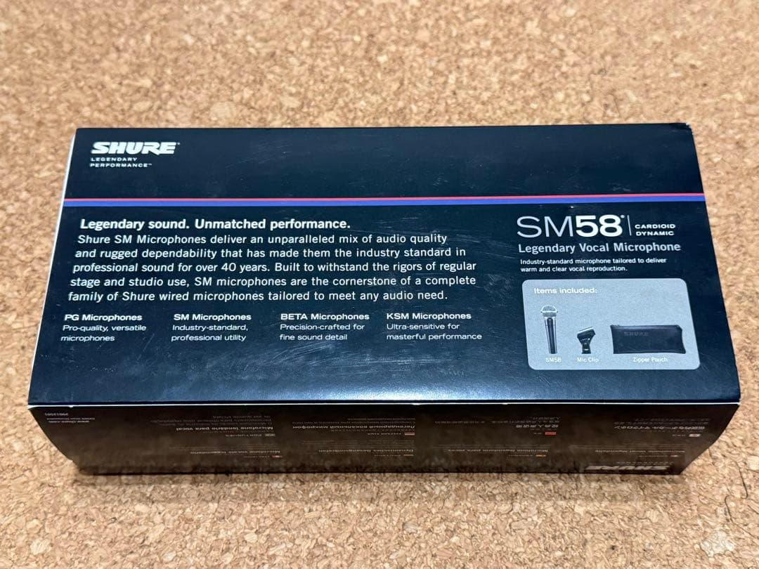 s*o様 SHURE SM58 ダイナミックマイク 定番ボーカル用 付属品完備