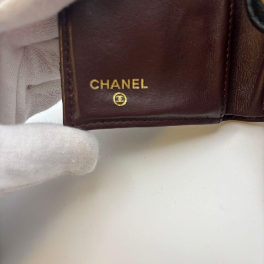 CHANEL マトラッセ 三つ折り財布 ブラック コンパクト 正規品
