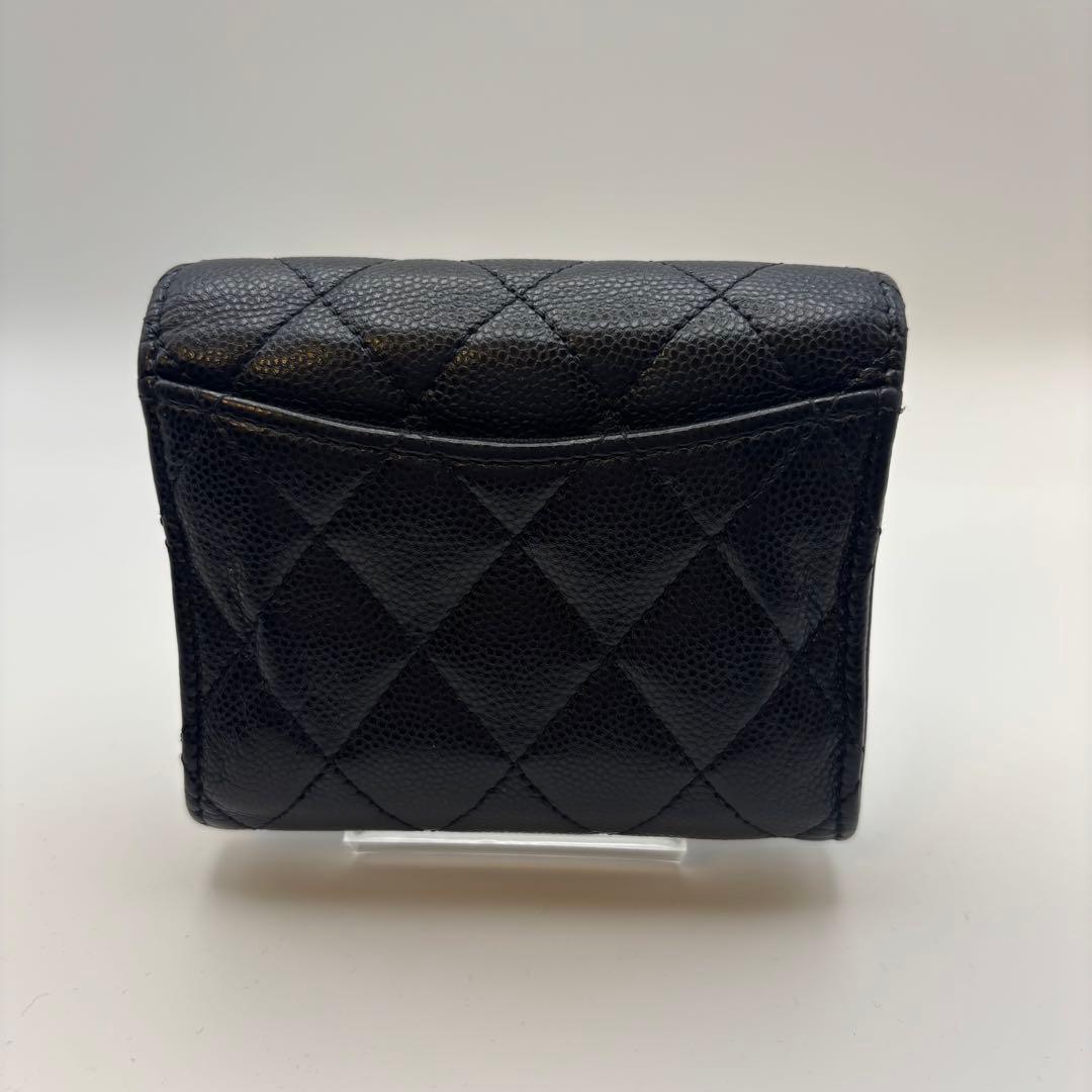 CHANEL マトラッセ 三つ折り財布 ブラック コンパクト 正規品