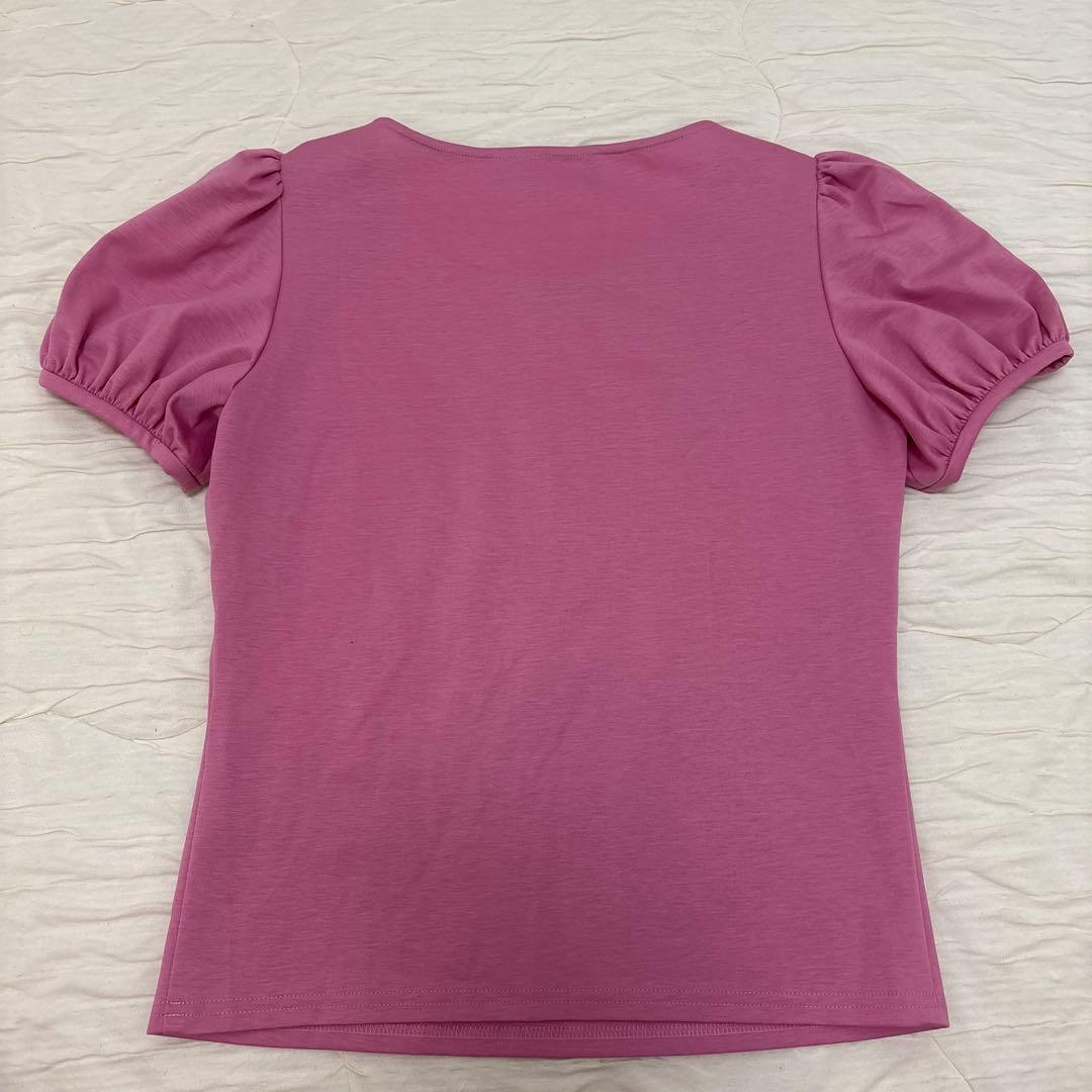 M'S GRACY パフスリーブ Tシャツ 38 ピンク　お花