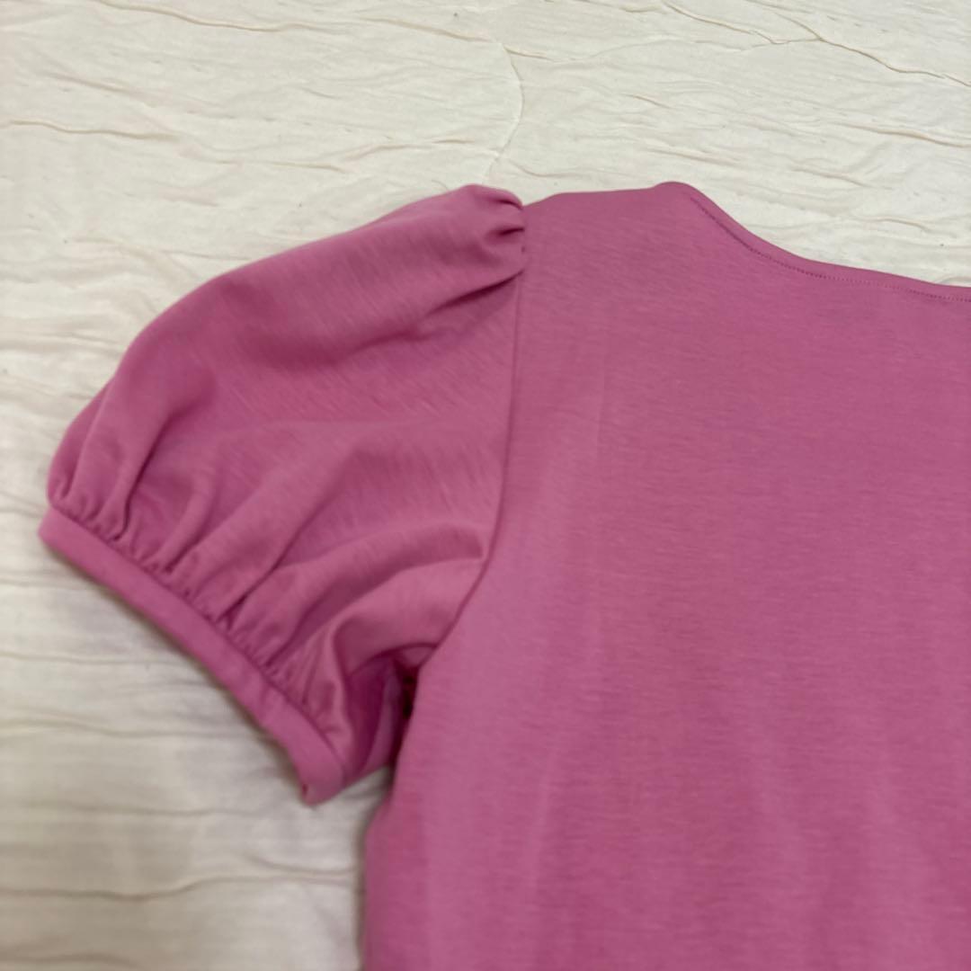 M'S GRACY パフスリーブ Tシャツ 38 ピンク　お花