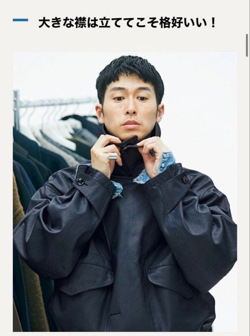 s*n様 UOMO掲載 LEMAIRE BOXY BLOUSONミッドナイトグリ