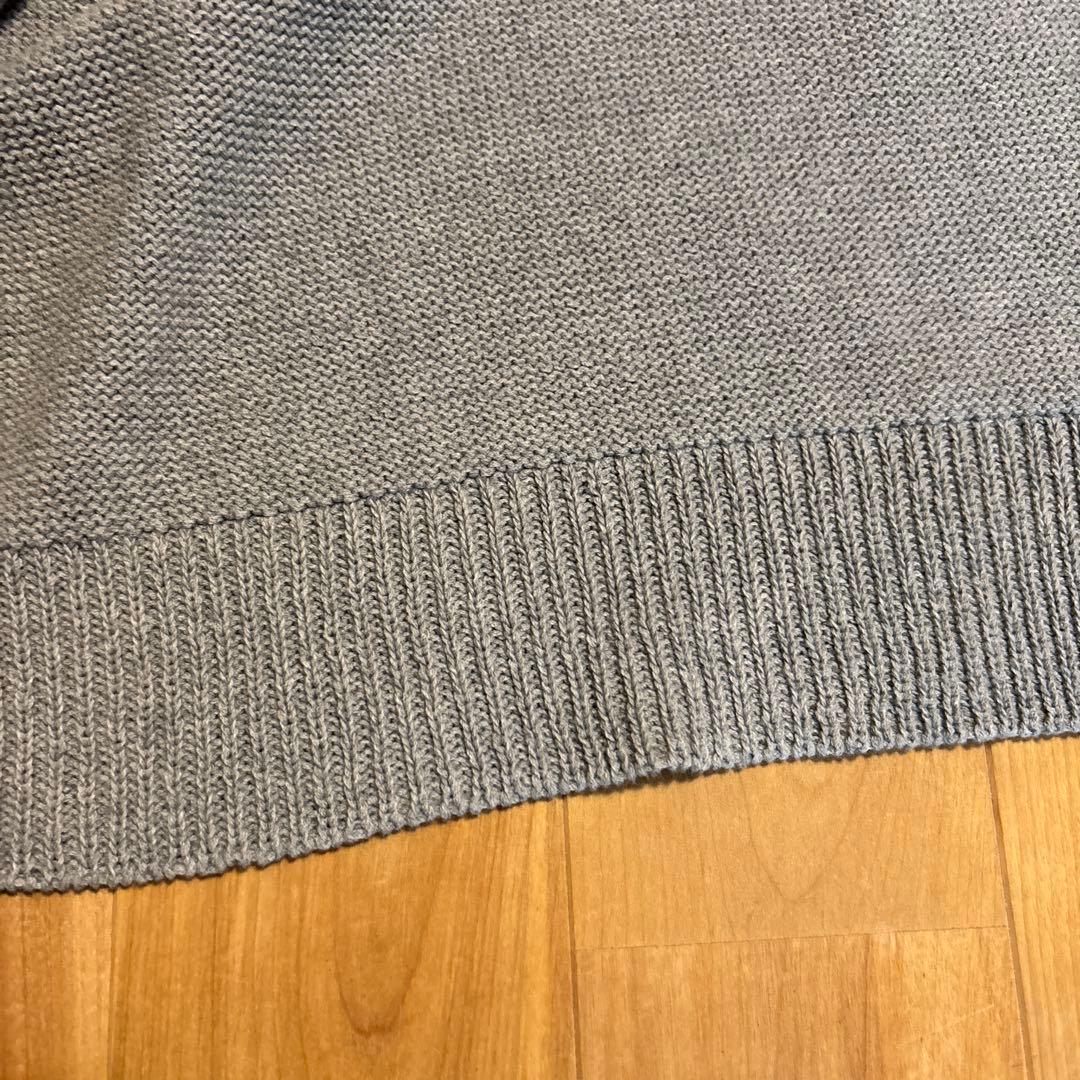 ミナペルホネン os8144 花モチーフ刺繍 グレー ニットカーディガン