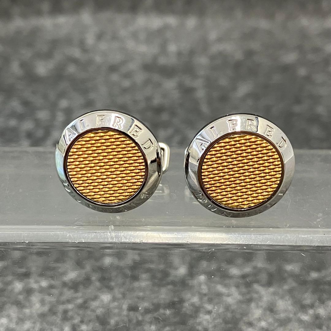 大人気☆dunhill☆カフリンクス☆AD☆AU750☆スチール☆シルバー×金！