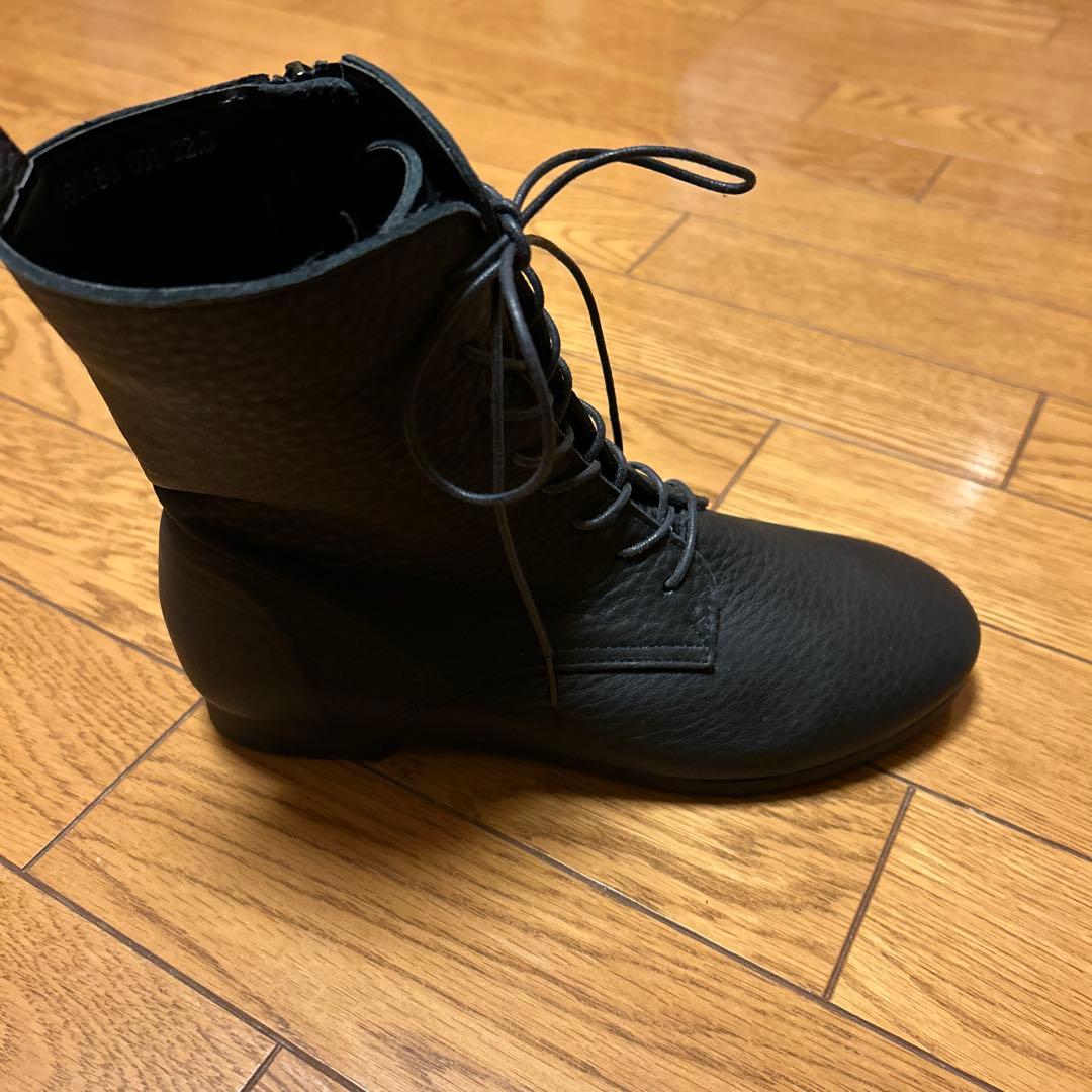 あしながおじさん 日本製 レースアップブーツ 22.5cm
