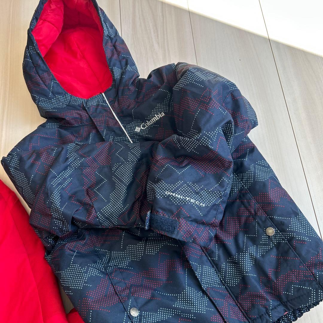 Columbia スキーウェア 上下セット XS 赤 ネイビー　120cm