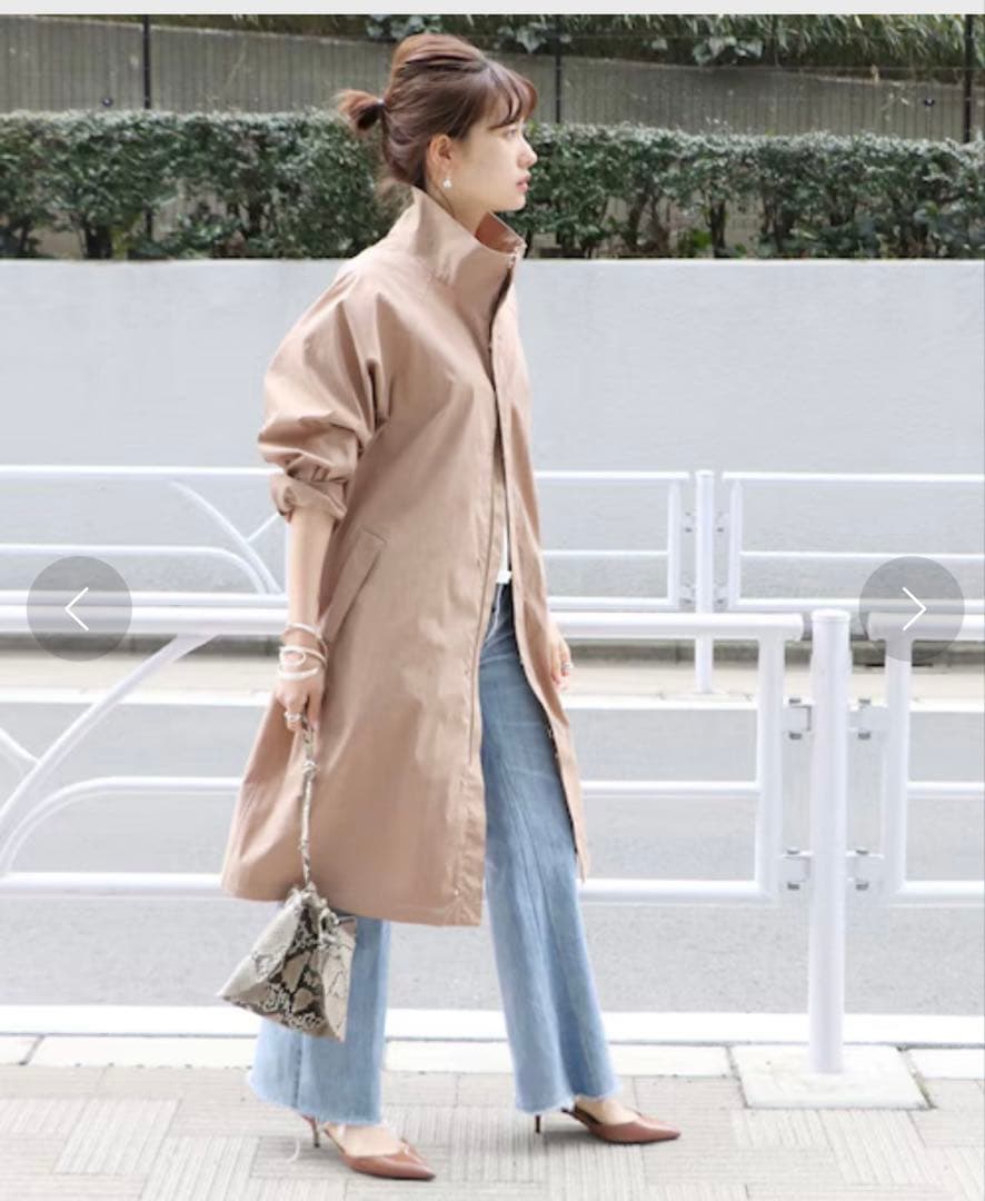 Plage Zip long プルゾン ベージュ