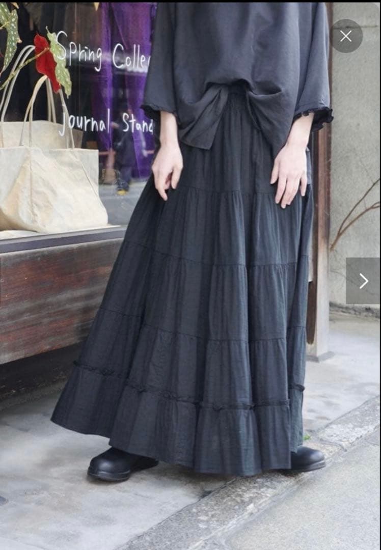美品　journal standard luxeレイヤーガーゼ ギャザースカート