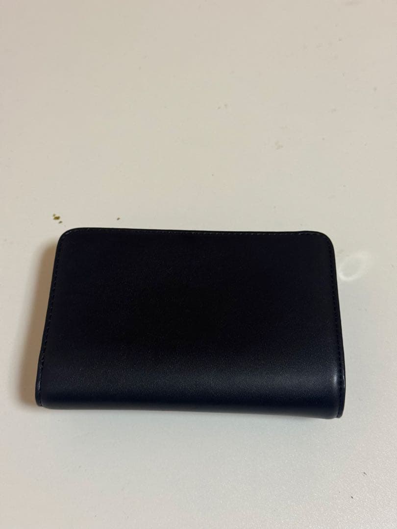 MARY QUANT マリクワ　デイジー　三つ折り財布　黒　花柄