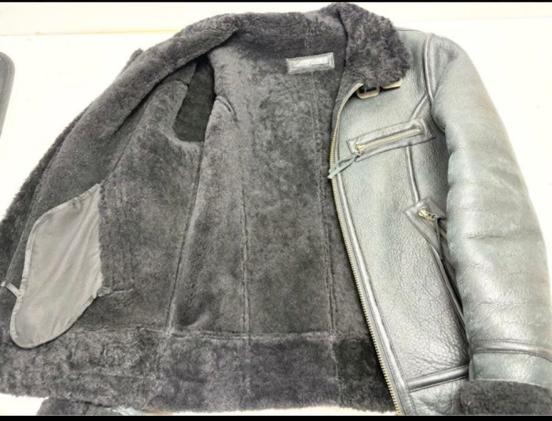 最高級Liugoo Leathers Ｂ－３ムートンジャケットメンズ 本革羊革