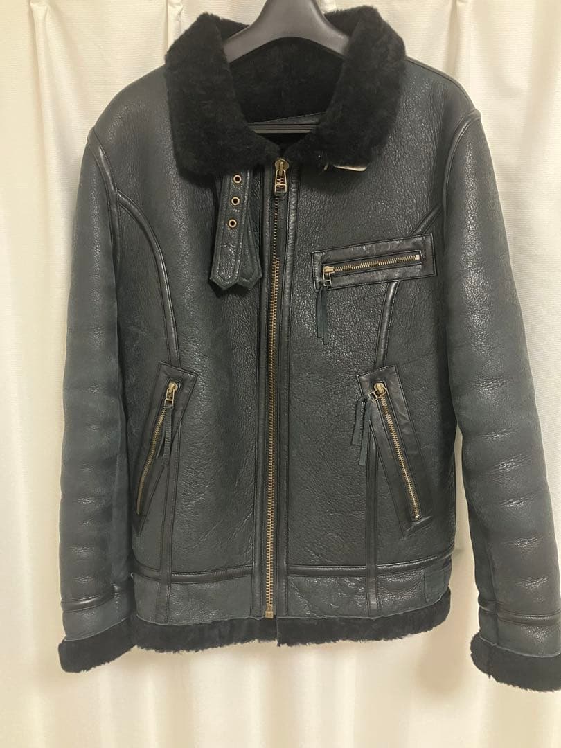 最高級Liugoo Leathers Ｂ－３ムートンジャケットメンズ 本革羊革