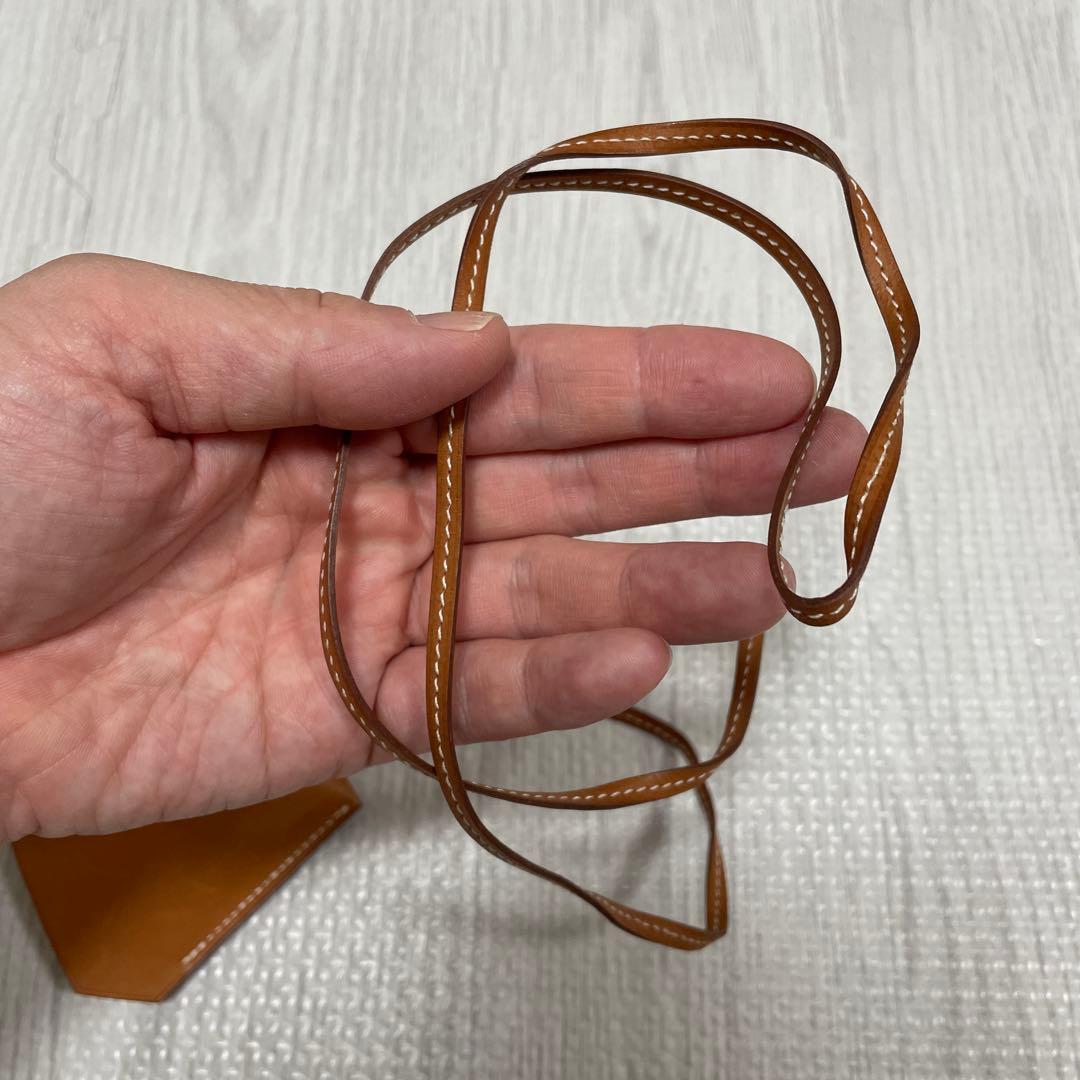 【良好】名作 マルジェラ期 HERMES エルメス クロシェット ネックレス 茶
