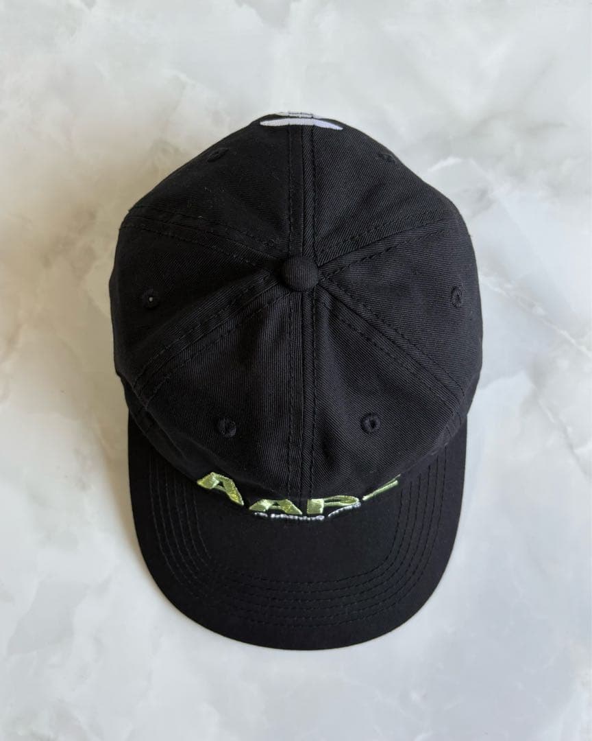 A BATHING APE キャップ 刺繍ロゴ ブラック 6パネル ローキャップ