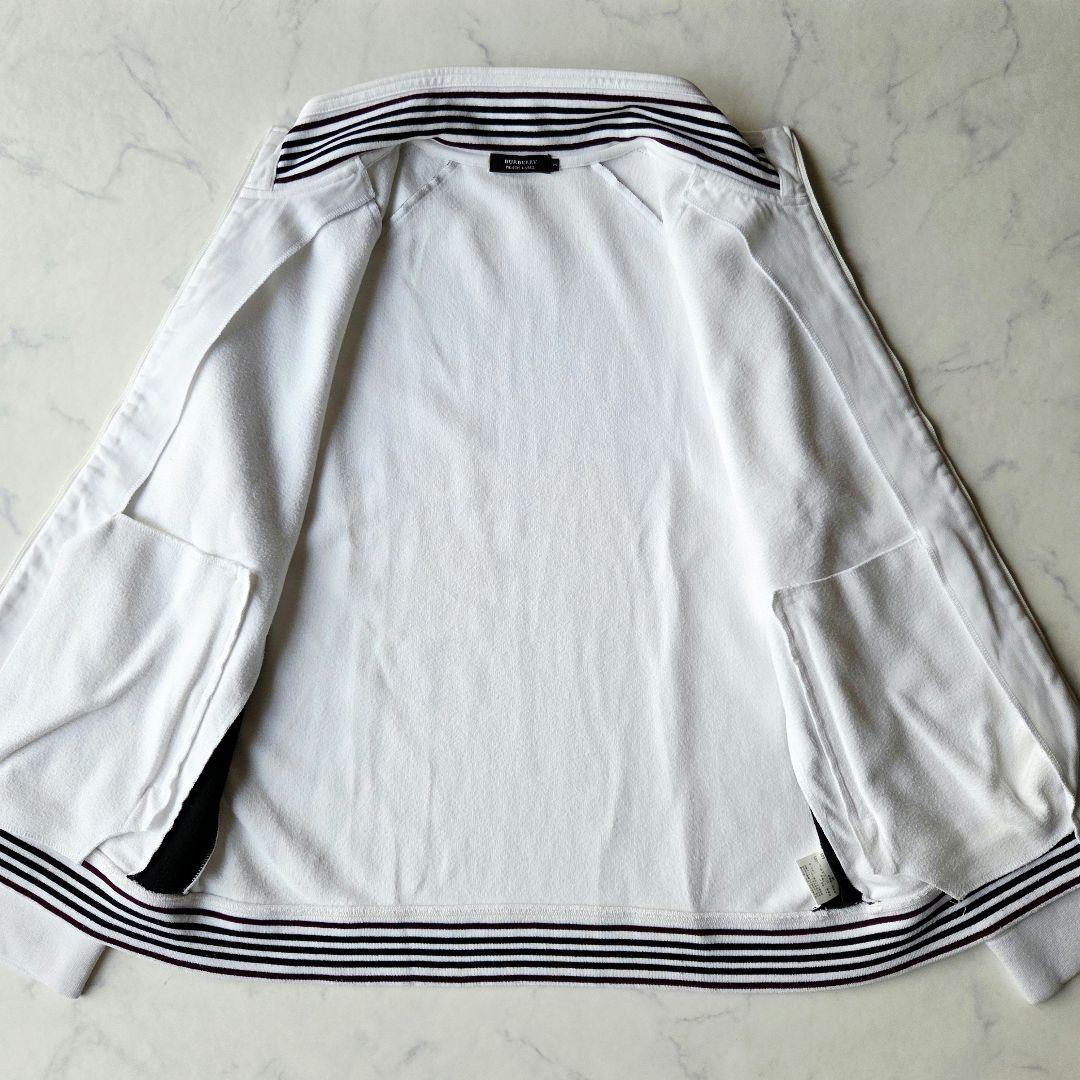 BURBERRY BLACK LABEL トラックジャケット L 白 刺繍ロゴ