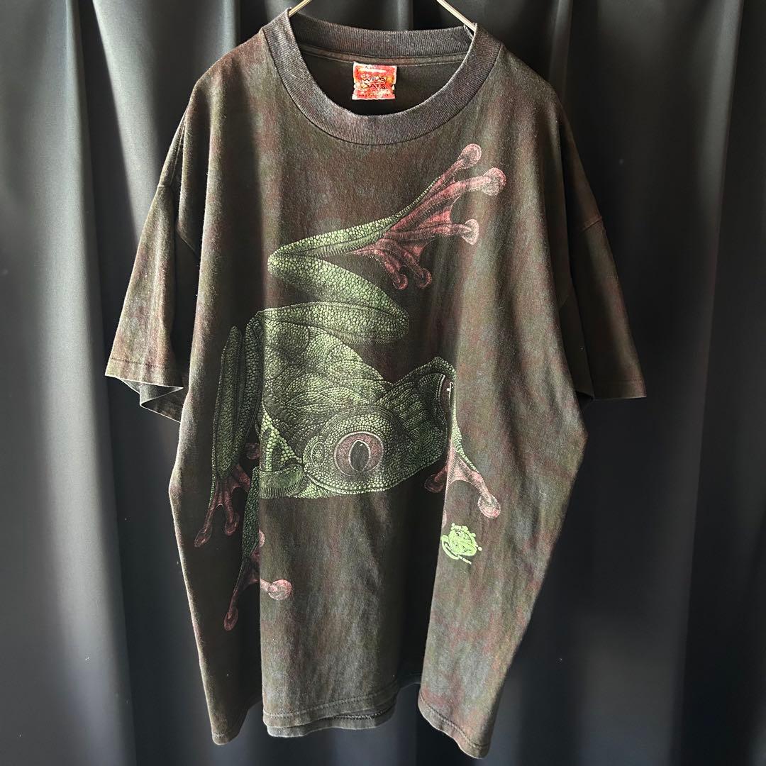古着 USA製 90’s Wild Oats カエル タイダイ Tシャツ
