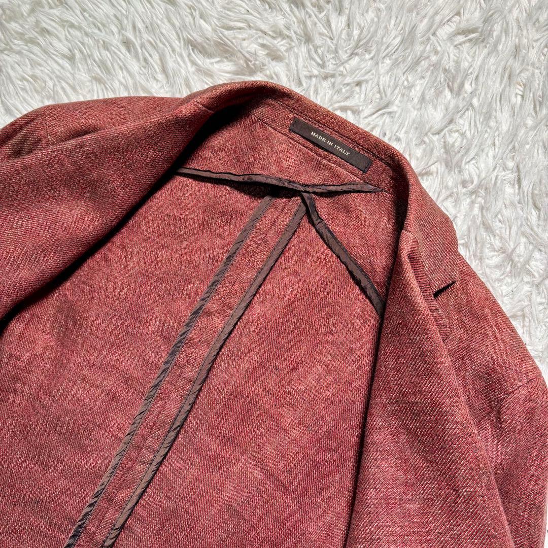 【美品】TAGLIATORE テーラードジャケット　リネン100% 46