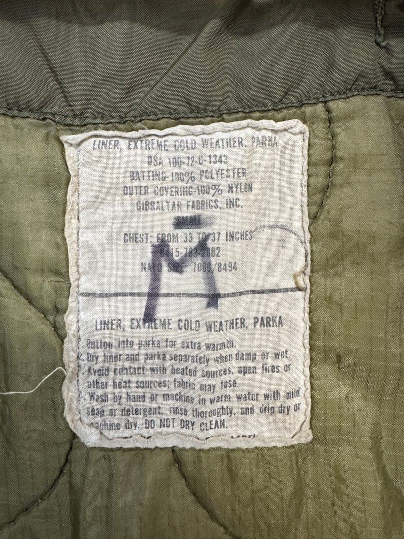 【美品】M-65 フィッシュテール モッズコート フルセット Mサイズ 米軍実物