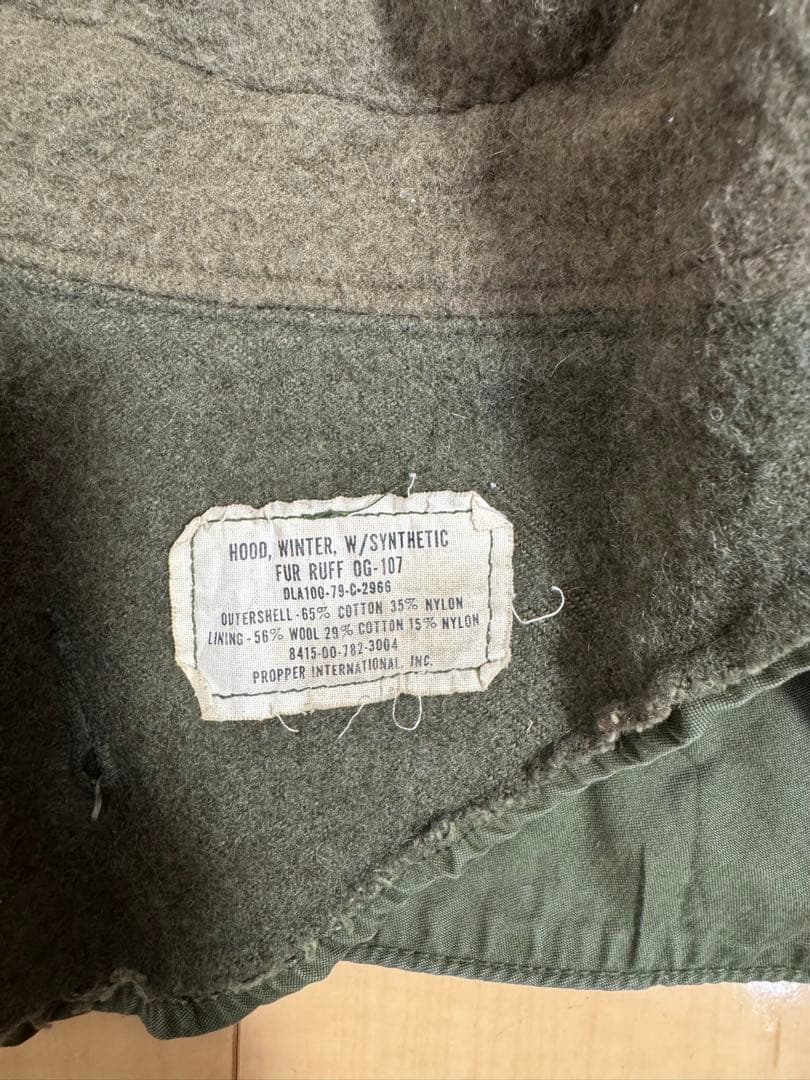 【美品】M-65 フィッシュテール モッズコート フルセット Mサイズ 米軍実物