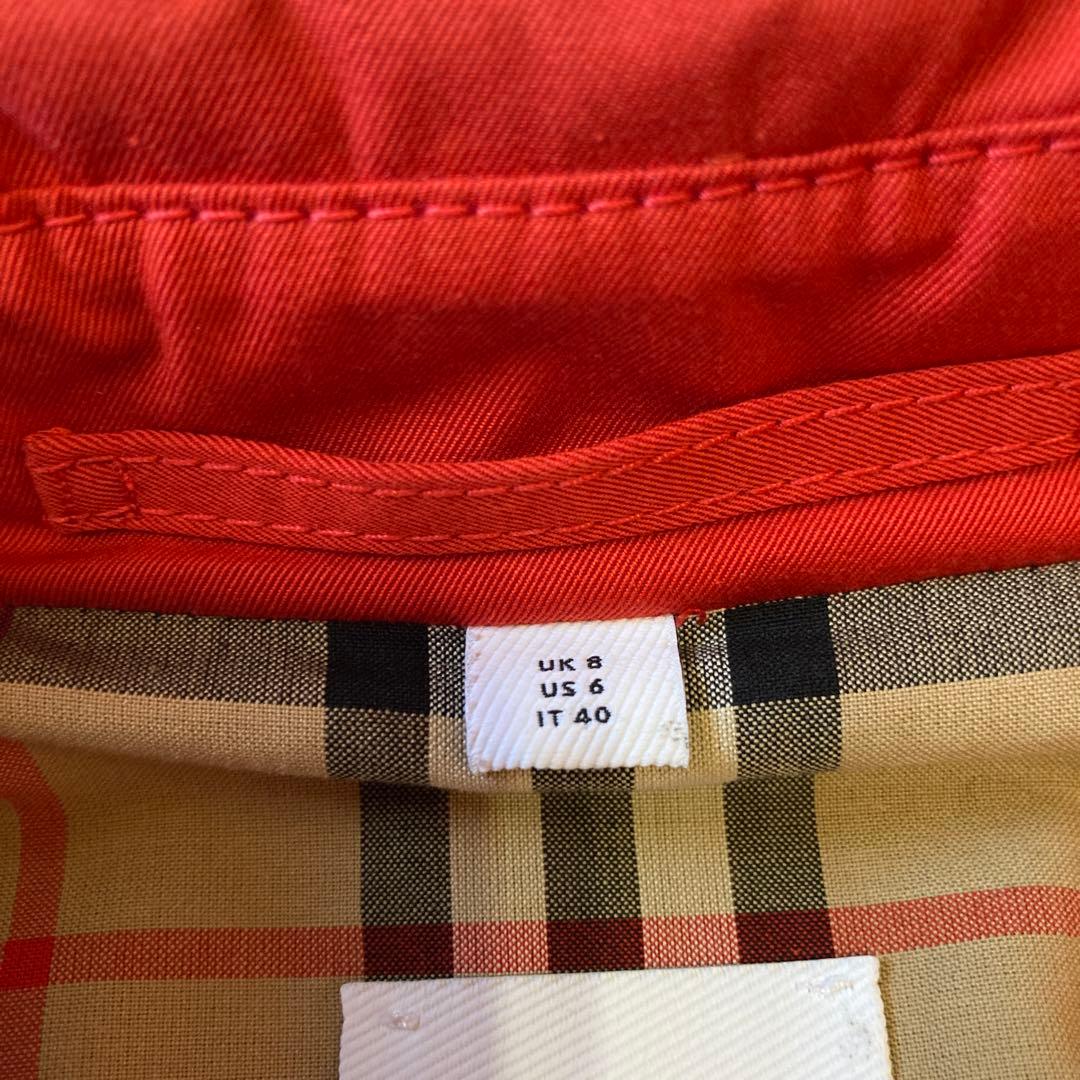 極美品バーバリー　配色の美しいベルト付きトレンチコート　ロング 40