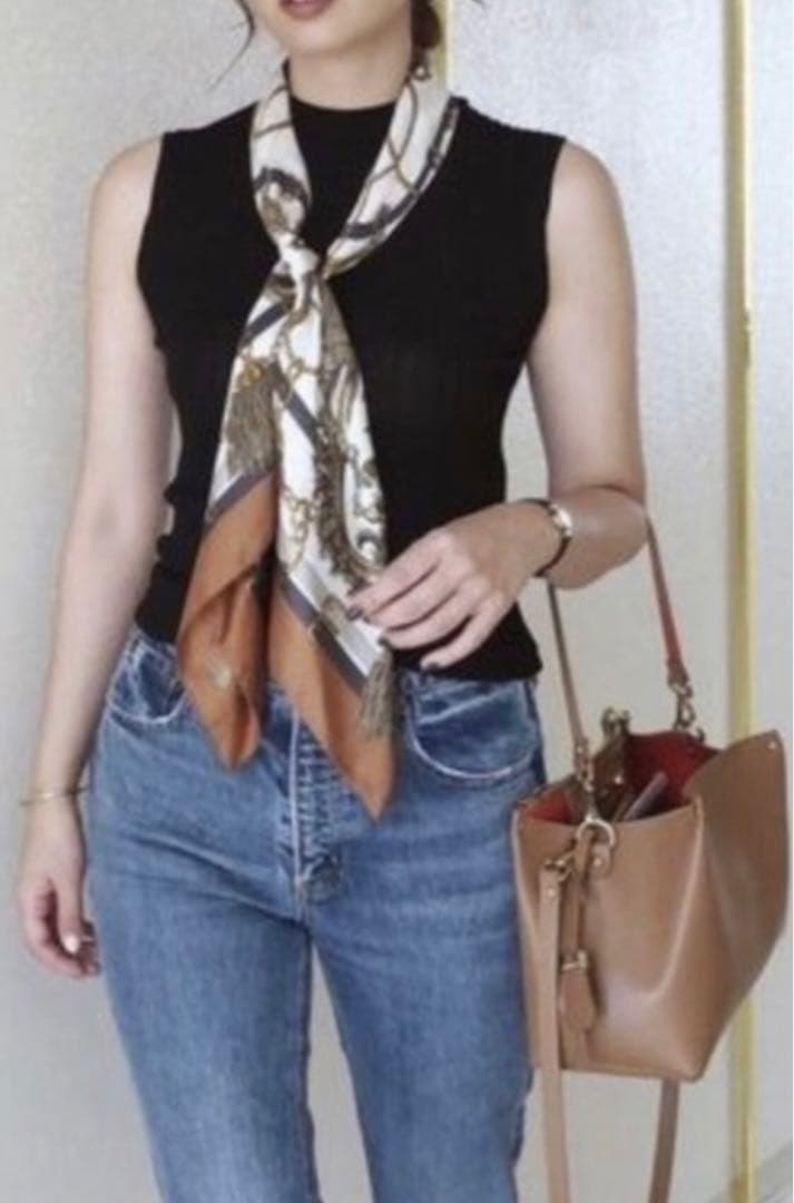LOEWEロエベ ストール スカーフ アナグラム 茶ブラウン