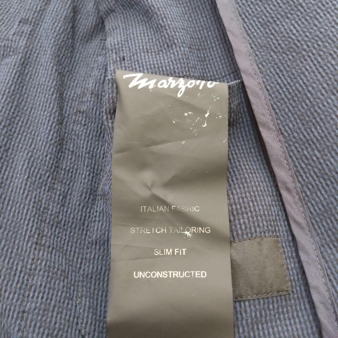 ヒューゴボス marzotto テーラードジャケット ストレッチ ネイビー L