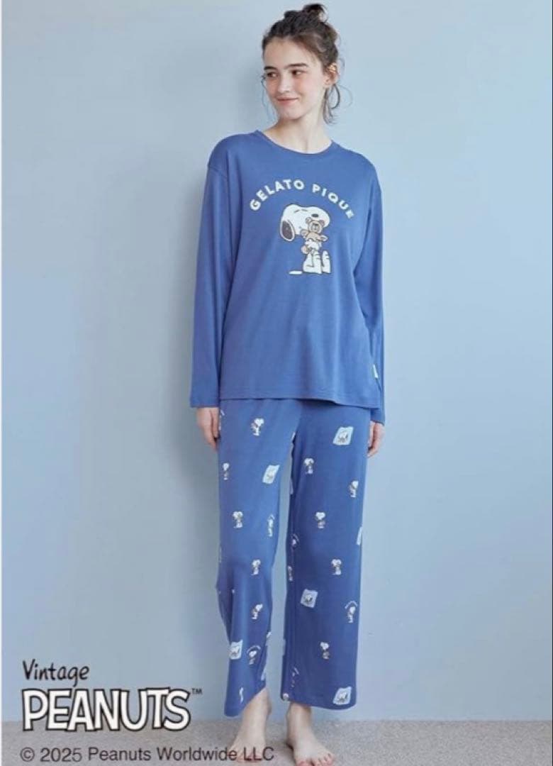 新品！ジェラートピケ♡Peanutsスヌーピールームウェア上下セットネイピー