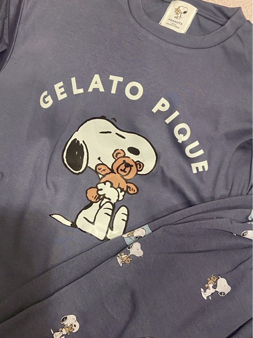 新品！ジェラートピケ♡Peanutsスヌーピールームウェア上下セットネイピー