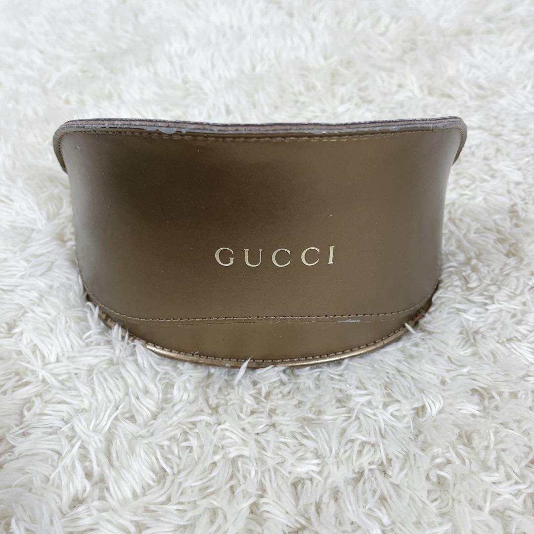 GUCCI グッチ サングラス リボンバックル　度なし　ブラウン　3014