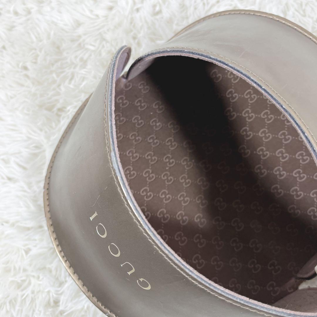 GUCCI グッチ サングラス リボンバックル　度なし　ブラウン　3014