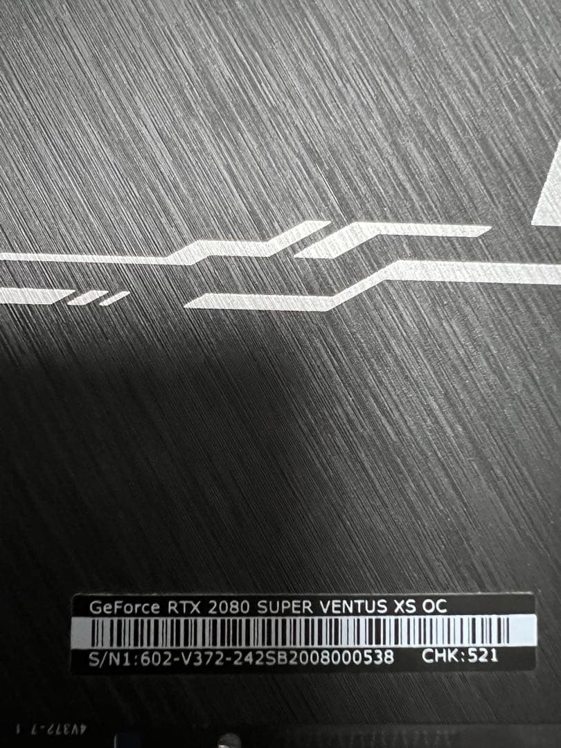 【ジャンク】GeForce RTX 2080 SUPER VENTUS XSOC