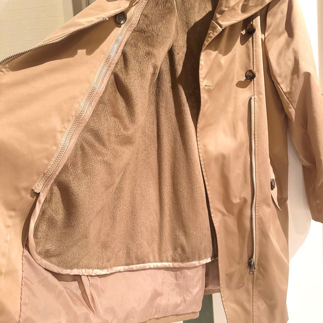 【美品】バーニーズニューヨーク ライナー付 フードコート 40 L ベージュ 春